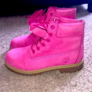 Girls Pink Timberland Size 7Y
